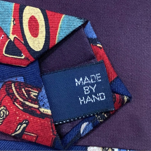 POLO by RALPH LAUREN Fighter Planes 100% Silk Tie - Picture 6 of 6